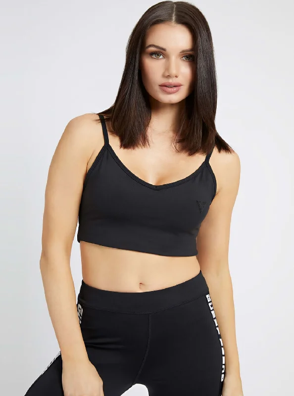 Eco Black Angelica Crop Active Bra