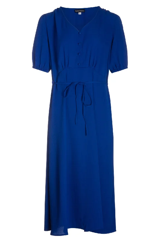 V neck Soft Drape Dress | ROYAL | 4605AR