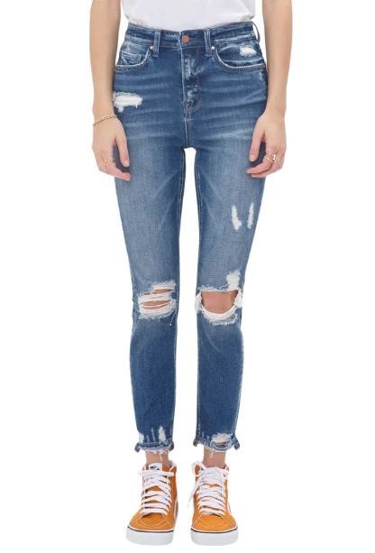 Star HR Crop Skinny Jeans