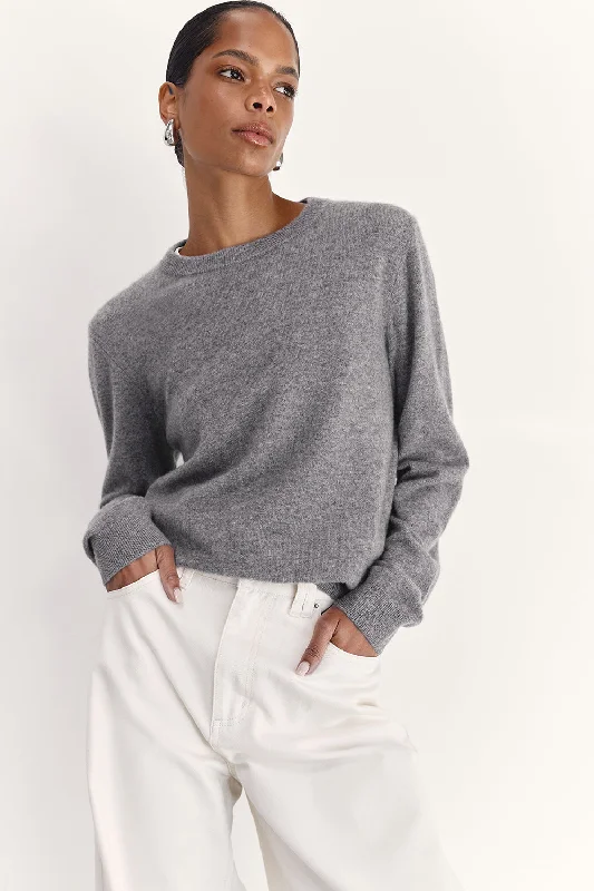 INDY GREY CASHMERE KNIT JUMPER