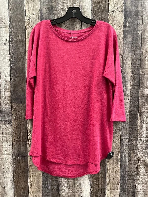 Top 3/4 Sleeve By Chicos In Pink, Size: M